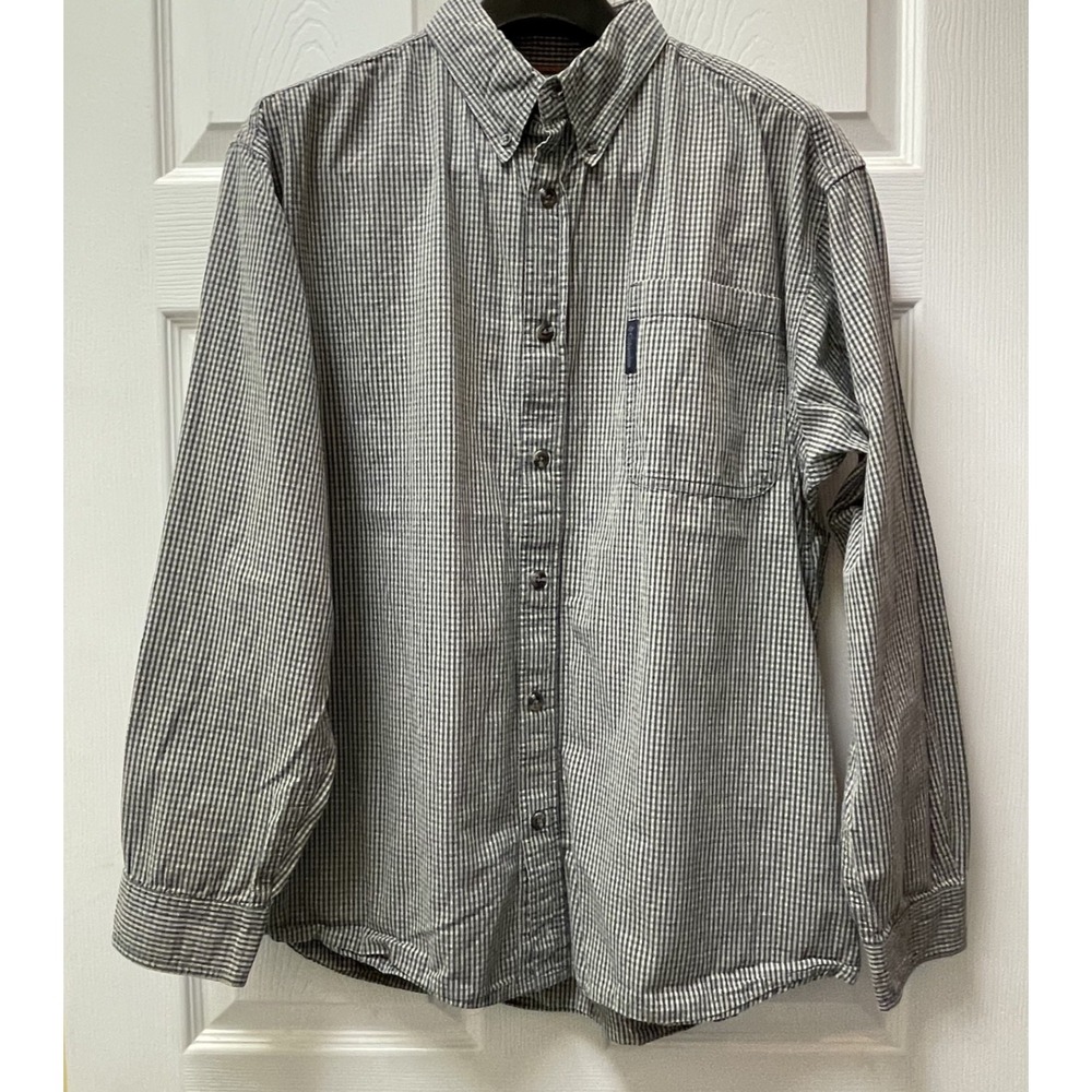 Columbia Sportswear Men's‎ Large Long Sleeve Button Up Khaki/Brown Checked Shirt